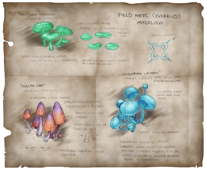 Some mushroom concepts by Emily.